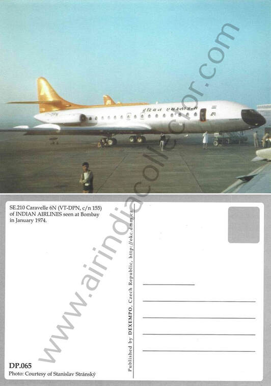 collection vilain N° 961 INDIAN AIRLINES   CARAVELLE 6N   VT-DUI 